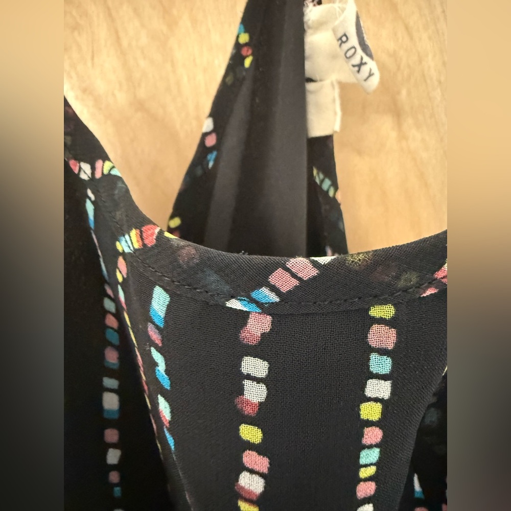 Roxy Black Dress with Multicolor Stripesp: Eligible 3/$25! - Picture 6 of 10